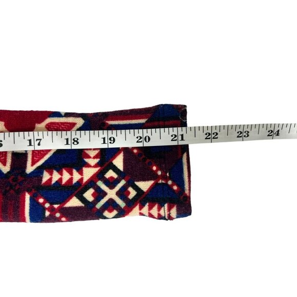 LuLaRoe Sarah Women's Navy Blue & Burgundy Long Cardigan - Picture 5 of 7